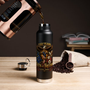 250 Years Faith And Freedom America Water Bottle