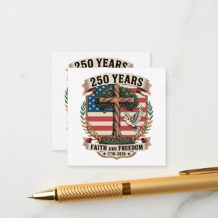 250 Years Faith and Freedom Enclosure Card