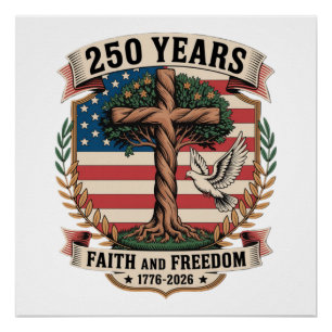 250 Years Faith and Freedom Poster
