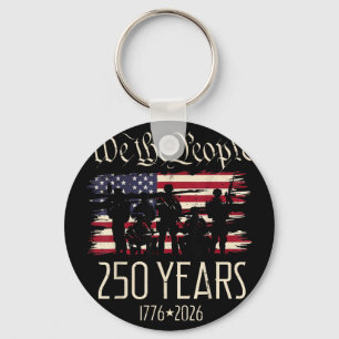 250 Years Flag 250th Anniversary American Birthday Key Ring