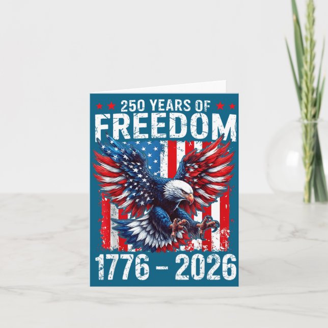 250 Years Freedom 1776 2026 Illustration Card (Front)