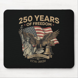 250 Years Freedom 1776-2026 Liberty Eagle USA Flag Mouse Mat