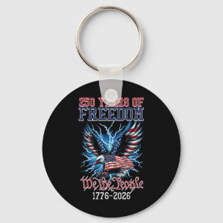 250 Years Freedom American Us Flag 250th Anniversa Key Ring
