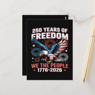 250 Years Freedom Eagle 250th Anniversary USA Postcard