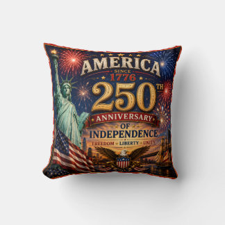 250 Years Independence July 4th Celebration Cushion