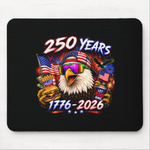 250 years of america eagle patriotic 1776-2026 usa mouse mat