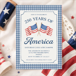 250 Years of America Party Invitation