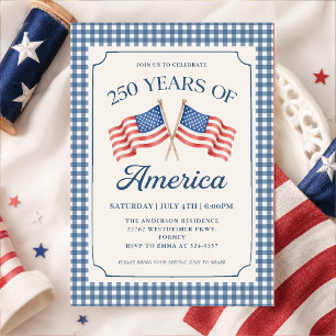 250 Years of America Party Invitation