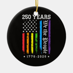 250 Years of American 250th Anniversary US LGBT Pr Ceramic Tree Decoration