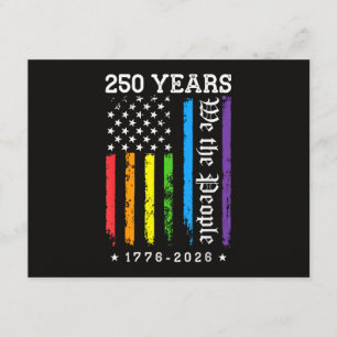 250 Years of American 250th Anniversary US LGBT Pr Enclosure Card