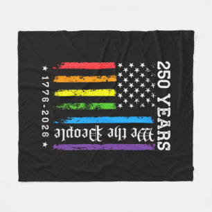 250 Years of American 250th Anniversary US LGBT Pr Fleece Blanket