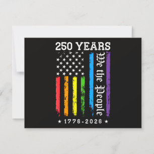 250 Years of American 250th Anniversary US LGBT Pr Thank You Card