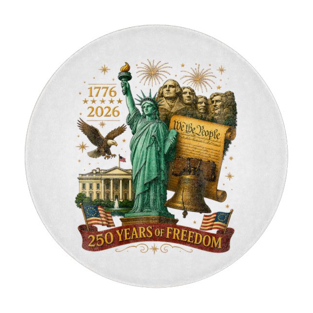 250 Years of American Freedom Cutting Board (Front)
