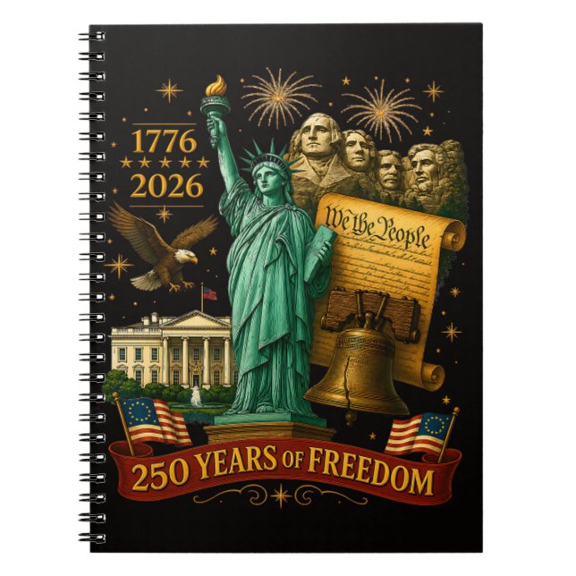 250 Years of American Freedom Notebook (Front)