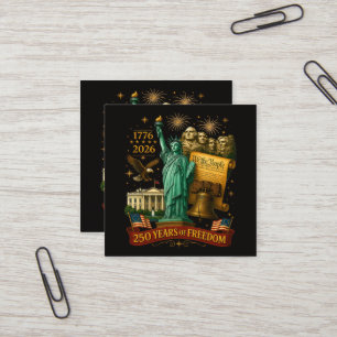 250 Years of American Freedom Square Business Card