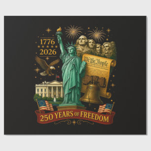 250 Years of American Freedom Wrapping Paper