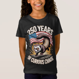 250 Years of Curious Chaos Ferret Art T-Shirt