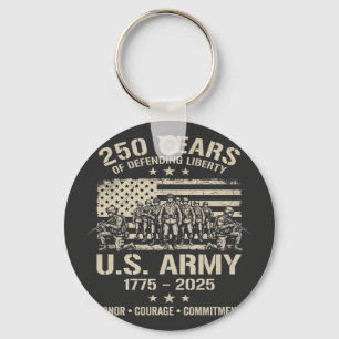 250 Years of Defending Liberty Military Veteran Key Ring