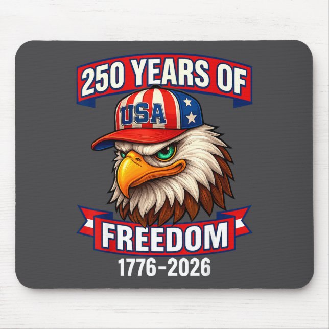 250 Years Of Dom 1776 2026 Bald Eagle 250th Birthd Mouse Mat (Front)