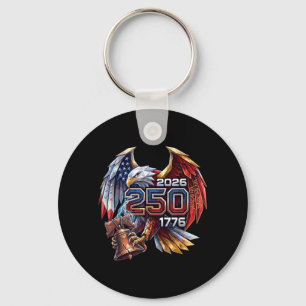 250 Years Of Dom 1776 2026 Patriotic Eagle Usa For Key Ring