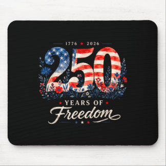 250 Years Of Dom 1776 Patriotic Floral Women 4th Mouse Mat