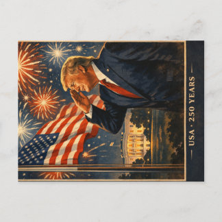 250 Years of Excellence USA Trump Pride Postcard