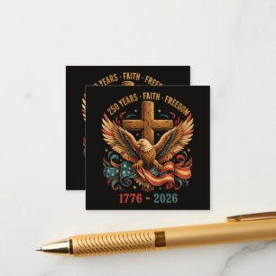 250 Years of Faith and Freedom Patriotic Eagle Enclosure Card