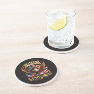 250 Years of Faith Freedom Eagle Patriotic Coaster