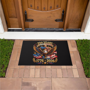 250 Years of Faith Freedom Eagle Patriotic Doormat
