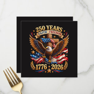 250 Years of Faith Freedom Eagle Patriotic Menu