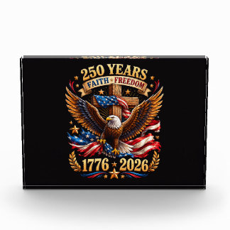 250 Years of Faith Freedom Eagle Patriotic Photo Block