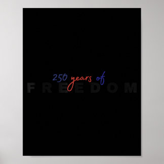 250 Years of Freedom 1776-2026 250th Independence Poster