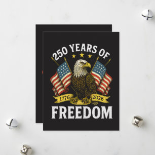 250 Years of Freedom 1776 2026 Bald Eagle Holiday Card