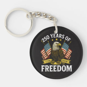250 Years of Freedom 1776 2026 Bald Eagle Key Ring