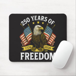 250 years of freedom 1776 2026 bald eagle mouse mat