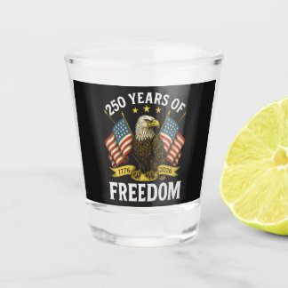 250 Years of Freedom 1776 2026 Bald Eagle Shot Glass