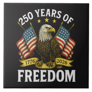 250 Years of Freedom 1776 2026 Bald Eagle Tile