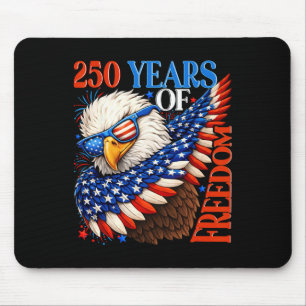 250 Years Of Freedom 1776 2026 Patriotic Ld Eagle Mouse Mat