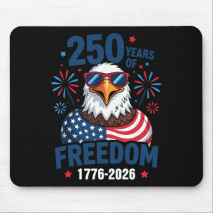 250 Years Of Freedom 1776 2026 Patriotic Ld Eagle Mouse Mat