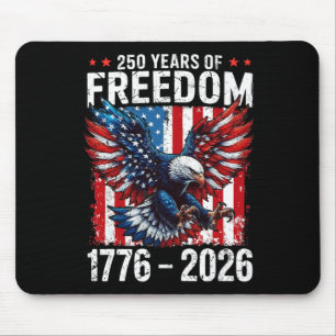 250 Years Of Freedom 1776 2026 Patriotic Ld Eagle Mouse Mat