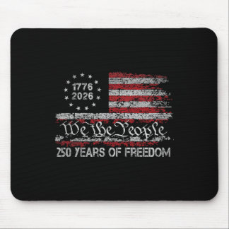 250 Years Of Freedom 1776 2026 Usa Flag 250th Birt Mouse Mat