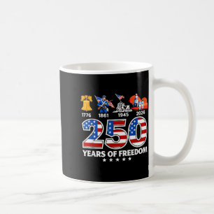 250 Years of Freedom 1776 2026 USA Freedom History Coffee Mug