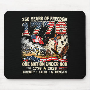 250 years of freedom 1776 one nation under god usa mouse mat