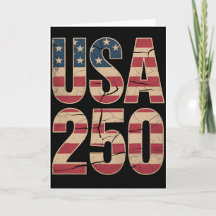 250 Years Of Freedom American 1776–2026 Patriotic Card