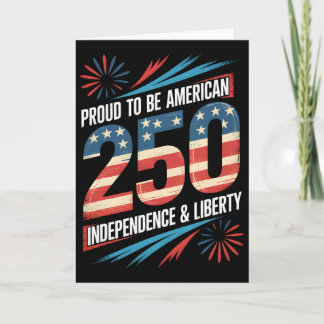 250 Years Of Freedom American 1776–2026 Patriotic  Card