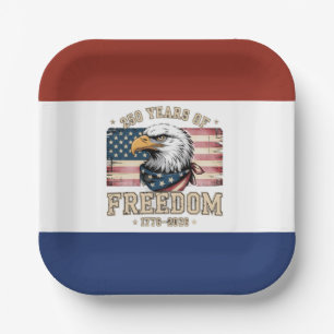 250 Years of Freedom – American Semiquincentennial Paper Plate
