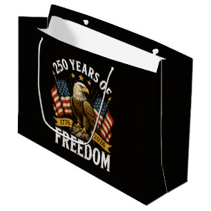 250 Years of Freedom Bald Eagle Large Gift Bag