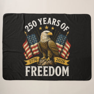 250 Years of Freedom Bald Eagle Sherpa Blanket
