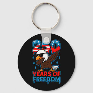 250 Years of Freedom Drip Kawaii Bald Eagle 250th Key Ring