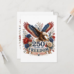 250 Years of Freedom Eagle 250th Anniversary USA Invitation